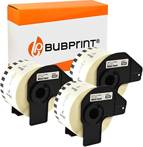 Bubprint 3 Etiketten kompatibel als Ersatz für Brother DK-22223 DK 22223 für P-Touch QL 500 550 570 700 710W 720NW 800 810W QL820NWB 1050 1060N 50mm x 30,48m Set