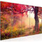 Runa Art Tableau mural XXL Forêt Paysage 200 x 80 cm Rose 5 Parties - 611655a