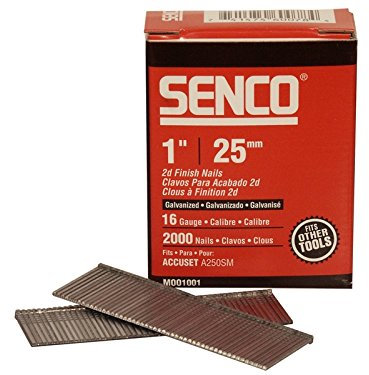 Senco - Straight Brad Nails Galvanised 16G x 25mm Pack 2000