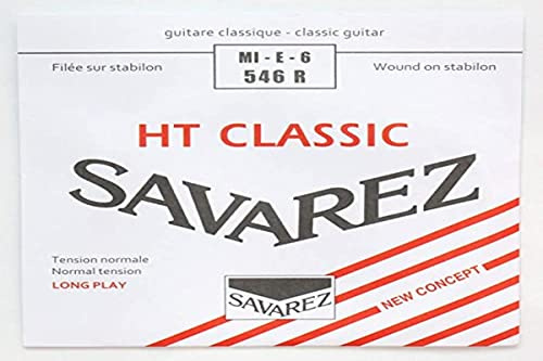 Savarez Saiten für klassische Gitarre Alliance HT Classic 546R Einzelsaite E6w Standard, passend für Saitensatz 540R, 540RH, 540CR