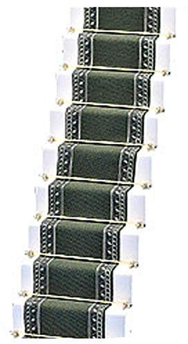 Melody Jane Dolls House Woven Stair Carpet Runner Olive Green 1:12 Flooring