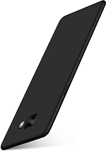 moex für Samsung Galaxy A7 (2016) Hülle Ultra Dünn, Schutzhülle mit erhöhtem Kameraschutz, Slim Cover Hardcase Backcover, Dünnste Handyhülle Minimalistisch Alpha Case, Matt Schwarz
