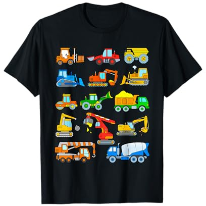 Tshirt Bagger Junge Fahrzeuge Baustelle Kinder T-Shirt T-Shirt