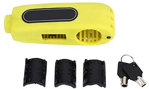 Fydun Grip Lock Universal Motorcycle Handlebar Brake Lever Lock Stainless Steel Throttle Grip Anti Theft Security Lock Fit for Most Scooter and ATVs(Yellow) Brake Lock Motorcycle