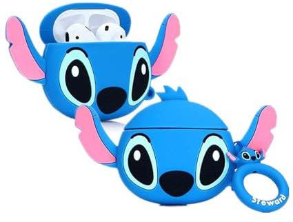 ZAHIUS Silikon Hülle Kompatibel mit Airpods 1 & 2 Case Cover Lustige Abdeckung [DSN 3D-Animationsserie] (Big Ear Stitch)