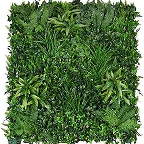 Suinga Jardin Vertical Salvaje 100x100 cm | Planta Artificial | Decoración de Pared Interior Exterior | Jardines Verticales | Protección UV