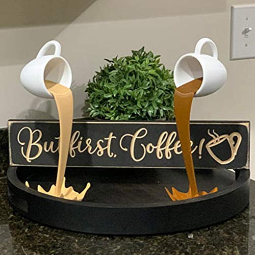 Plavioz Mini Floating Coffee Mug Sculpture Coffee Shop Accessories Kitchen Decor Pouring Novelty Funny Mugs for Cafe Restaurant