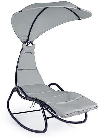 Baffin Anthrazit Outdoor Chaiselongue Schaukelstuhl