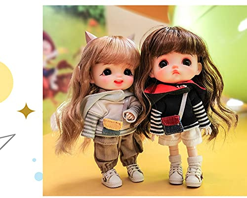 Ob11 Molly,gsc,1/12bjd Puppenkleidung Hut + Hemd + Hose 11cm Puppe (White)