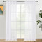 CUTEWIND Weißer Vorhang mit Stangendurchzug Voile Vorhänge Schlafzimmer Transparent Vorhang für große Fenster 140x260cm BxH 2er-Pack
