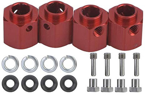 4pcs Metall verbreitern Radnaben Adapter leichte RC Auto Felgen Verbreiterung Set Fit für TRAXXAS TRX-4 1/10 RC Autozubehör(12mm)