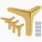 Cjueiom 15cm / 6 Inch Furniture Legs, Gold Metal Triangle Feet for Sofa, Couch, Table, Cabinet, Ottoman, Modern Replacement Legs, 4Pcs