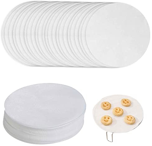 100 Pcs Round Parchment Paper, 6 Inch Baking Parchment Circles Rounds Non Stick Baking Parchement Paper Circles Sheets Greaseproof Baking Sheets Cake Pans Circle Cake Tin Liners(6)