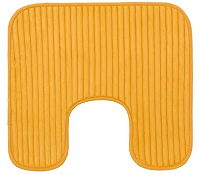 Gözze - Rutschfester Weicher Toilettenteppich in U-Form, 100% Polyester, 50 x 45 cm - Mais