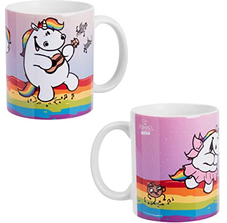 Pummel & Friends Tasse Pummeleinhorn & Pummelfee Kaffeetasse Becher Kaffeebecher aus Keramik 320 ml