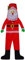 THQZLH 101,6 cm Weihnachtsmann Windsack Weihnachten Windsäcke Hängender Weihnachtsmann Outdoor Dekorationen für Baum