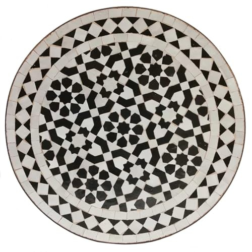 Casa Moro Balkontisch Rund – Gartentisch Mosaiktisch Fliesentisch | Terrassentisch, Beistelltisch Aus Marrakesch Marokko Ø 45 cm