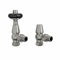 Warmehaus Traditional Angled TRV Thermostatic Radiator Valves Satin Nickel
