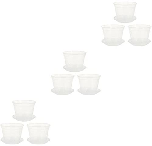 DOITOOL 9 Set Vaso di Fiori Fioriere da Giardino Sospese Vasi Appesi per Orchidee Vaso a Rete per Phalaenopsis Contenitori per Orchidee Vasi Decorativi per Orchidee Il Staffa Plastica
