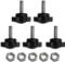 Yibuy 5Piececs Clamping Screw Knob Star Shape M5x16mm Hardware for Music Stand Black