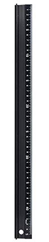 L-förmiges Lineal aus Aluminium, 45 cm | Winkelmesser mit Schutzplatte, präzise Längenmessung, robustes Metallwerkzeug, ideal für Werkstatt und Hobby