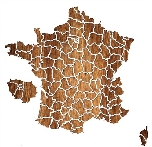 Schablone, 28 x 28 cm, Kunststoff, Mylar, Karte von Frankreich, Metropolitan des Departements