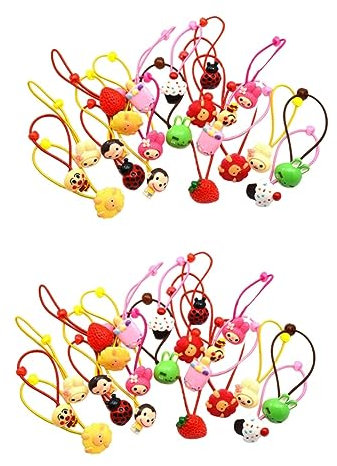 MAGICLULU 48 Stk Haarhalter verschiedene Seil Gummibänder Zubehör Pferdeschwanzhalter Haarbänder haarschmuck elastische Haargummis Haarband für Mädchen Haarsträhnen Haarring Schmuckstücke