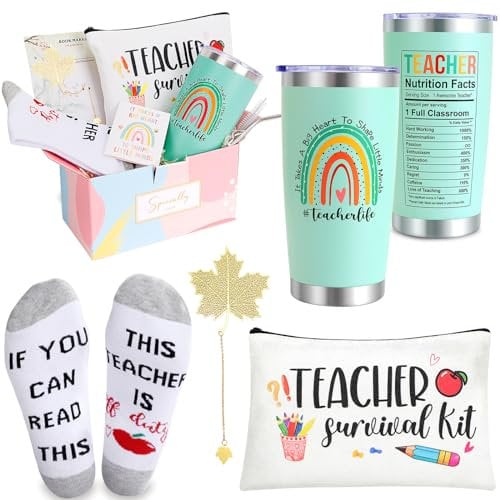 Teacher Appreciation Gifts for Women, Back to School, End of Year, Christmas, Birthday, Thank You Gifts for New Teacher from Student-20 oz Tumbler Set