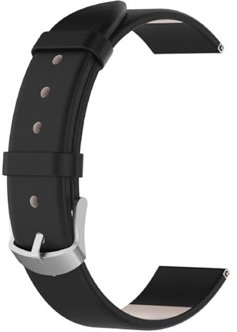 Lederarmband Kompatibel mit Withings Move/Move ECG Armbänder, 18mm Weiche Ersatzriemen Leder Uhrenarmbänder Ersatzarmband Wasserdicht Replacement Armband Zubehör Uhrenarmband, Schwarz