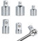 Anseom 6 Piece Socket Wrench Adapters Set Wobble Socket Reducer Set for 1/4 - 3/8 - 1/2 Drive Conversions Universal Extentsion Conversion Kit for Impact Driver Ratchet Docket