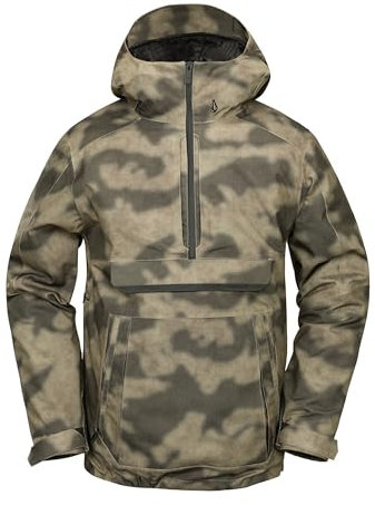 Volcom Hooded Jacket Brighton Pullover Anarok-Giacca da Snowboard con Cappuccio, Camouflage S5, Medium Uomo