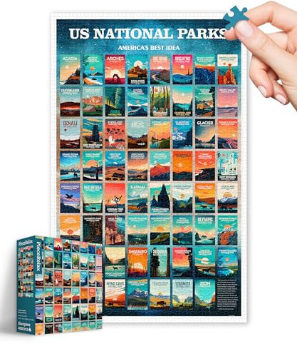 PieceRelax Plastic Jigsaw Puzzles for Adults 4000 Pieces - Studio Inception - US National Parks Most Satisfying Table Games and Gifts No Puzzle Mat Required Extra Small Pieces [H3786]
