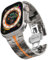 CHANCHY Ersatzarmband für Apple Watch Ultra 2 armband,leichtes Titan-Metallarmband für iWatch Ultra/Series 10 9 8 7 6 5 4 3 2 1 Herren (Titan/Orange,49mm 46mm 45mm 44mm)