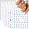 Irikdescia 9 adesivi per unghie a forma di stella, con stelle colorate, adesivi 3D, adesivi per nail art