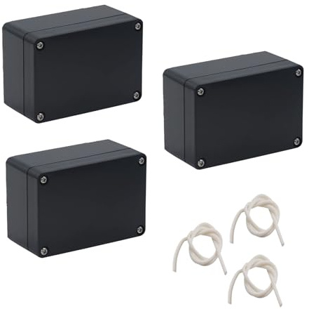 Anschlussdose Wasserdicht IP65, 100 x 68 x 50mm Abzweigdose ABS, Wasserdichte Kabelbox, zum Schutz für den Außenbereich DIY Stromabzweigdose Elektrisches Zubehörzho 3 Stück