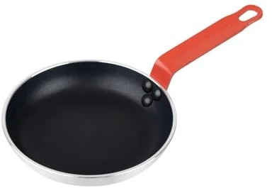 Hygiplas Frypan Aluminium Non - stick Teflon Platinum Plus Red Handle - 200x35mm | Stay-cool pan body prevents burns during busy service. Built for daily commercial use in demanding kitchens.