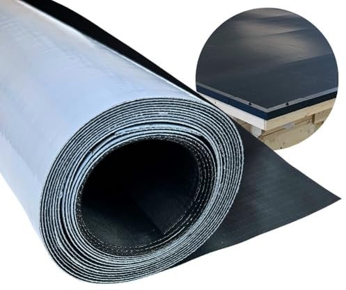 HSS EPDM Dachfolie Selbstklebend – 10m² KSK Dachbahn für Gartenhaus & Carport – UV Beständig & Wasserdicht – 1,3 mm Stark – 1 x 10 m – Schwarz