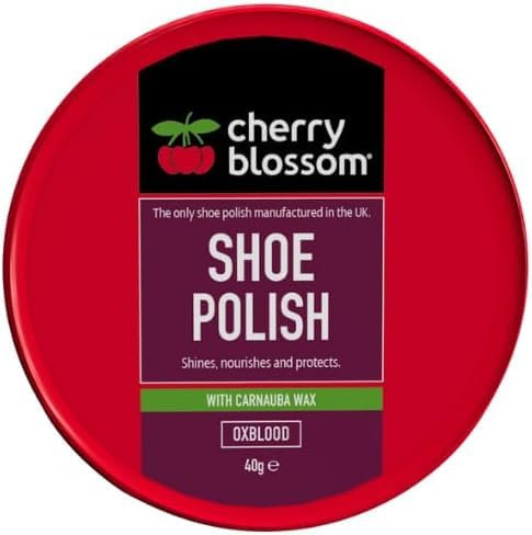 ELECTROSQUARE Cherry Blossom Shoe Polish Shines, Nourishes & Protects With Carnauba Wax Available In All Styles Preventing Footwear From Cracking Available In All Traditional Colours (OXBLOOD)