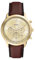 FOSSIL Orologio Neutra da uomo, movimento cronografo al quarzo con cinturino in pelle, Marrone e oro, 44 mm