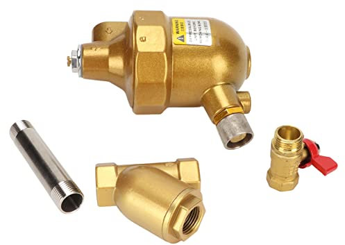 DUIMIMI Gas Storage Tank Automatic Drainage Valve, Air Compressor Auto Drain Valve, Brass and Aluminum Alloy, 0-100°C, 1.2MPa, PA 20 Model, Air Compressor Drain, No Loss Drainage