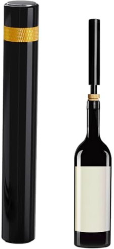 Air Pressure Pump Wine Opener, Gold Wine Pump Bottle Opener, Portable Handheld Wine Pump Remover Corkscrew, Pressure Pump Wine Opener for Home Bars Travel Picnic