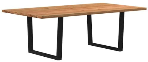 vidaXL Esstisch Hellbraun 220x120x74 cm Massivholz Eiche Rechteckig, Küchentisch, Restauranttisch, Tisch Restaurant, Esszimmertisch, Bistrotisch