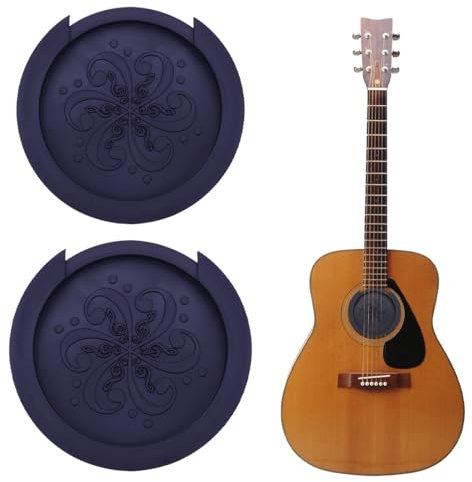KEQAR 2er-Pack Gitarre Schalllochabdeckung Gitarren Rückkopplungs Eliminator Staubdichte Weiches Silikon Schallloch Cover Kompatibel Mit Akustischem Gitarren Feedback Buster