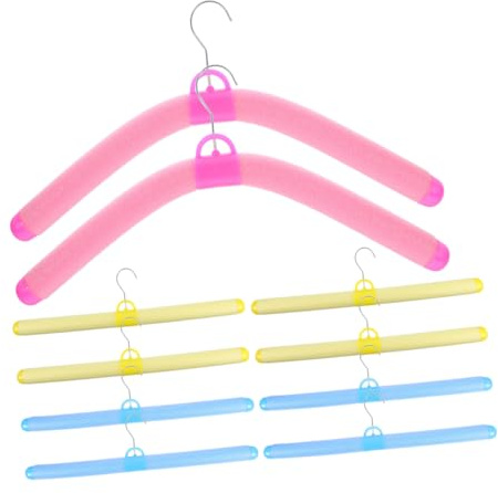 ULTECHNOVO Schaumstoff Kleiderbügel 12Er Set Bunte Flexible Kunststoffbügel Für Erwachsene Und Kinder Leicht Weich Für Kleidung Ideal Für Schrankorganisation Und Bekleidungsgeschäfte
