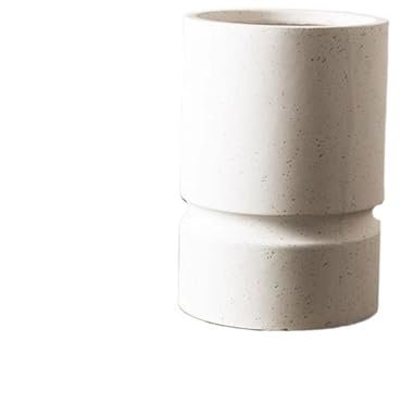 NexaGeniX Keramik Blumentopf Ton-Pflanzgefäß, zylindrisch, Heimtextilien, Wohnzimmer, Balkon-Stil, Boden, großer Pflanzer Pflanzkübel(Weiß,Groß)