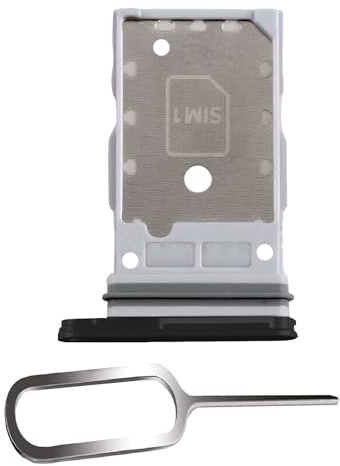 IS-TECK SIM-Kartenhalter Ersatz SIM-Tray Kompatibel mit Samsung Galaxy S24 Ultra 5G Dual inklusive SIM-Nadel SIM-Kartensteckplatz (Titanium Black)