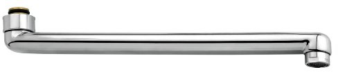 Cornat TEC351104 Auslauf S-Form eckig, 200 mm, chrom