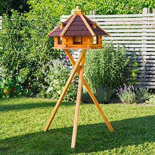Deko-Shop-Hannusch Vogelhaus von Größe L, XL und XXL Futterhaus Futterhäuschen Vogelvilla V18, Vogelfutterhaus aus Holz