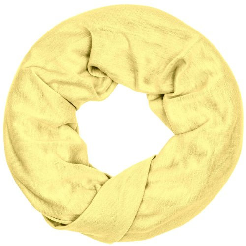 Caspar SC396 unifarbener Loop Schal, Farbe:zitronengelb