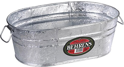 Behrens High Grade Steel 3-OV 16 Gallon Hot Dipped Galvanized Steel Oval Tub
